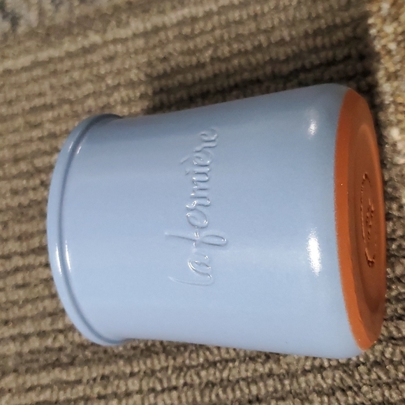 Cermer Kitchen La Fermier Cermer Terra Cotta Yogurt Pot Blue Glazed